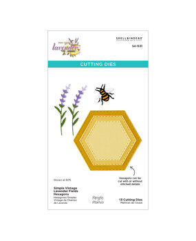 Spellbinders Simple Vintage Lavender Fields Etched Dies Hexagons (S4-1531)