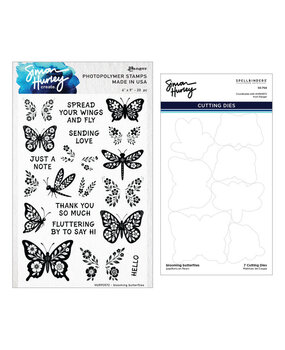 Spellbinders Simon Hurley Stamp and Die Bundle Blooming Butterflies (BD-1073)
