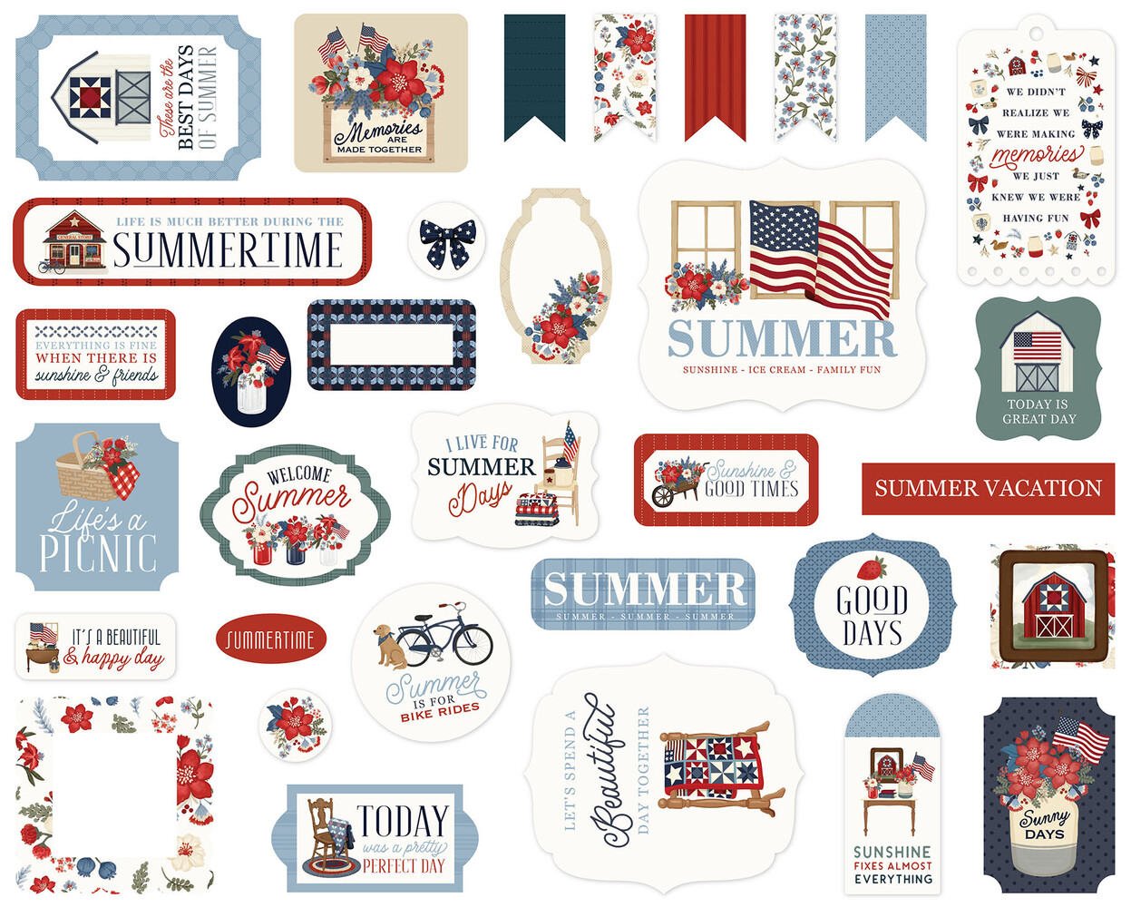 Carta Bella Americana Summer Ephemera (CBAS493024) Carta Bella Americana Summer Ephemera (CBAS493024)