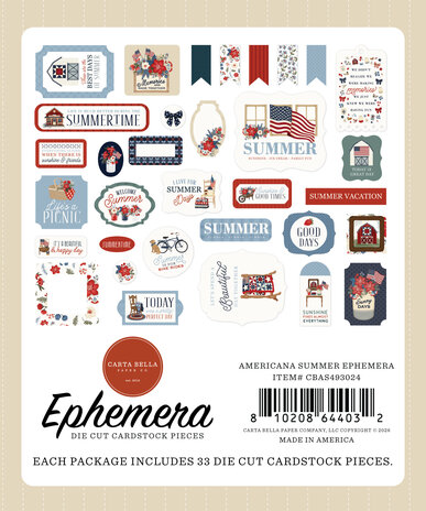 Carta Bella Americana Summer Ephemera (CBAS493024) Carta Bella Americana Summer Ephemera (CBAS493024)