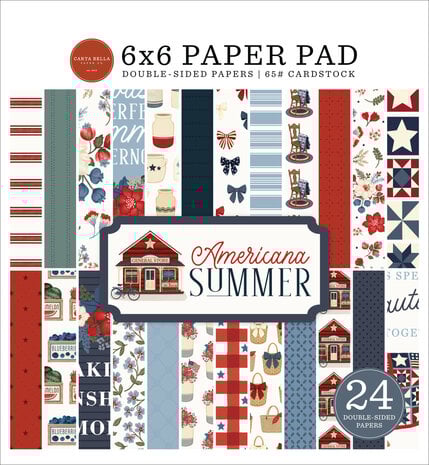 Carta Bella Americana Summer 6x6 Inch Paper Pad (CBAS493023) Carta Bella Americana Summer 6x6 Inch Paper Pad (CBAS493023)