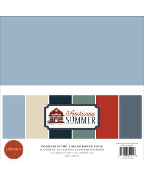 Carta Bella Americana Summer 12x12 Inch Coordination Solids Paper Pack (CBAS493015)
