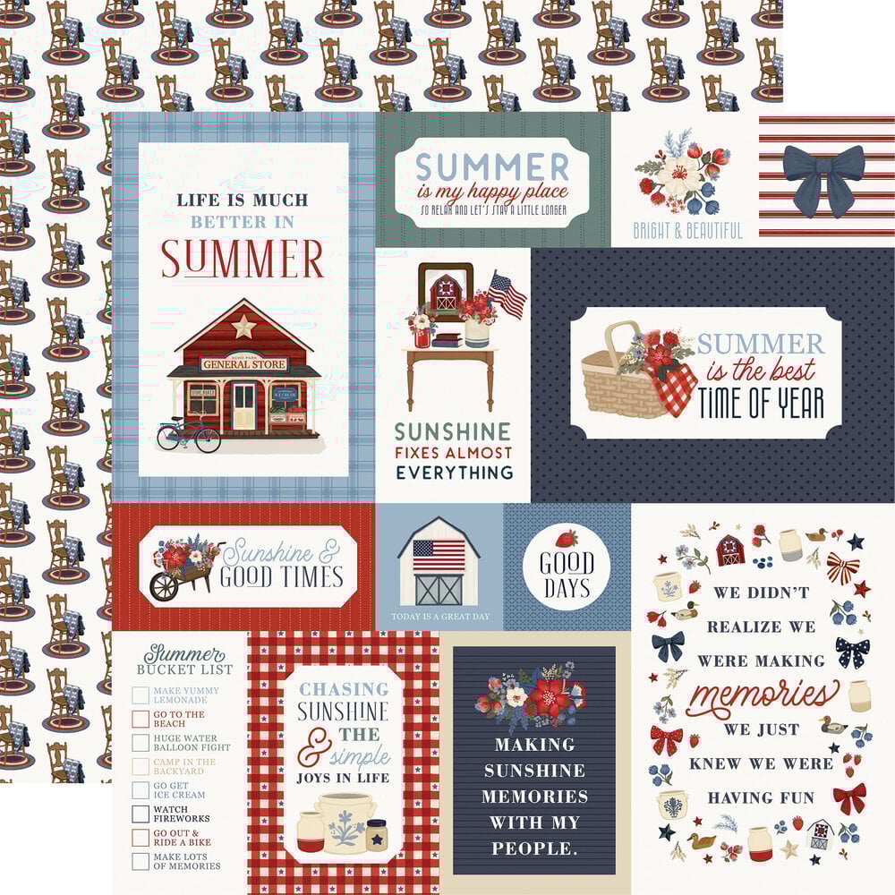 Carta Bella Americana Summer 12x12 Inch Collection Kit (CBAS493016) Carta Bella Americana Summer 12x12 Inch Collection Kit (CBAS493016)