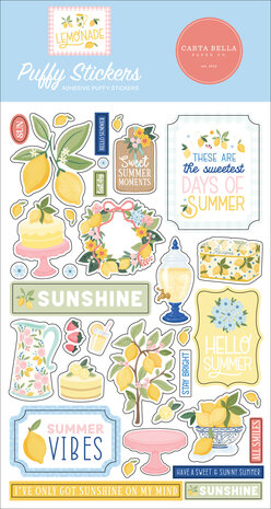 Carta Bella Lemonade Puffy Stickers (CBLE495066)