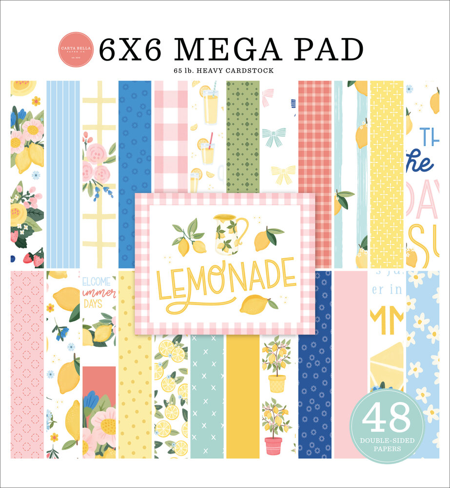Carta Bella Lemonade 6x6 Inch Cardmakers Mega Pad (CBLE495031) Carta Bella Lemonade 6x6 Inch Cardmakers Mega Pad (CBLE495031)