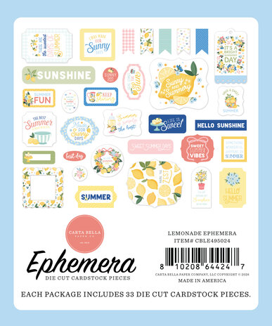 Carta Bella Lemonade Ephemera (CBLE495024) Carta Bella Lemonade Ephemera (CBLE495024)