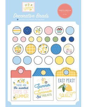 Carta Bella Lemonade Decorative Brads (CBLE495020)
