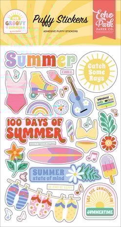 Echo Park Our Groovy Summer Puffy Stickers (OGS496066)