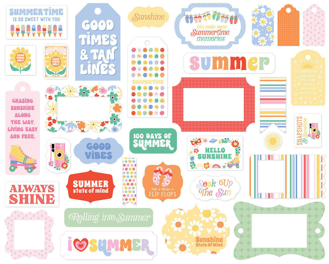 Echo Park Our Groovy Summer Frames & Tags (OGS496025) Echo Park Our Groovy Summer Frames & Tags (OGS496025)