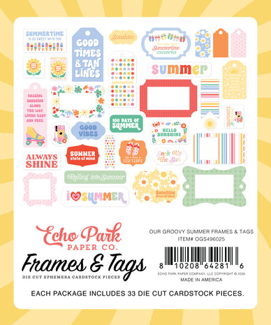 Echo Park Our Groovy Summer Frames & Tags (OGS496025) Echo Park Our Groovy Summer Frames & Tags (OGS496025)