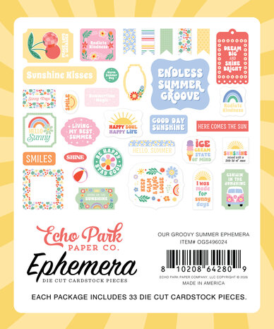 Echo Park Our Groovy Summer Ephemera (OGS496024) Echo Park Our Groovy Summer Ephemera (OGS496024)