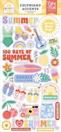Echo Park Our Groovy Summer Chipboard Accents (OGS496021)