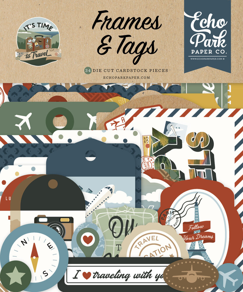 Echo Park It's Time To Travel Frames & Tags (TTT494025) Echo Park It's Time To Travel Frames & Tags (TTT494025)