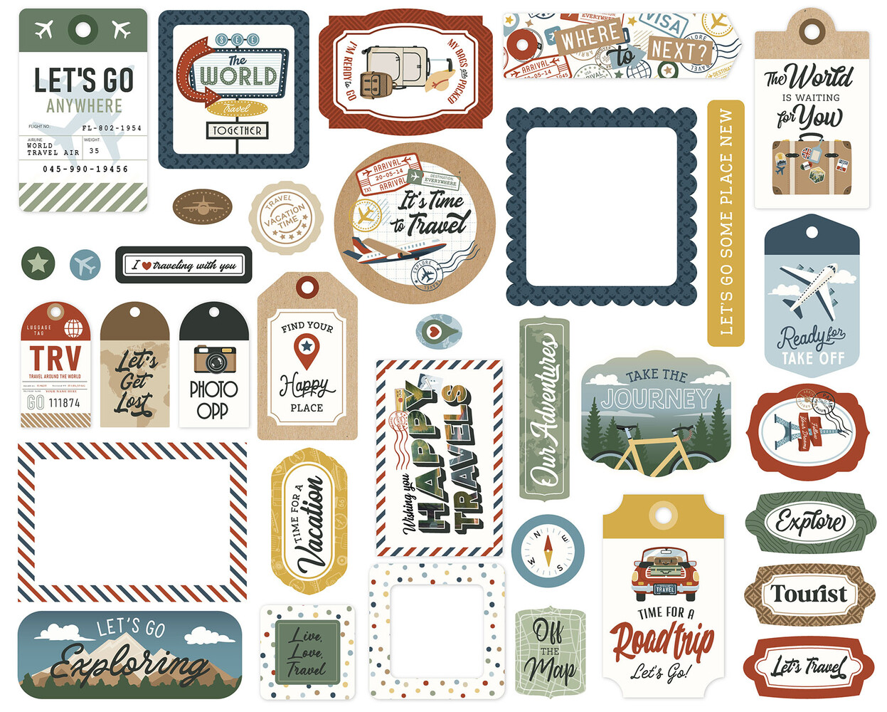 Echo Park It's Time To Travel Frames & Tags (TTT494025) Echo Park It's Time To Travel Frames & Tags (TTT494025)