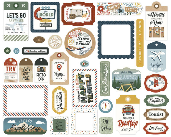 Echo Park It's Time To Travel Frames & Tags (TTT494025) Echo Park It's Time To Travel Frames & Tags (TTT494025)