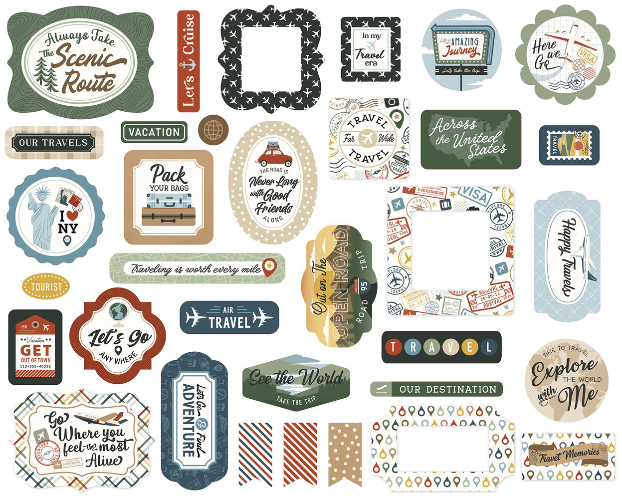 Echo Park It's Time To Travel Ephemera (TTT494024) Echo Park It's Time To Travel Ephemera (TTT494024)