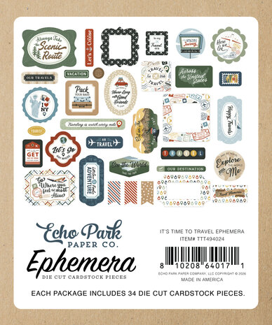 Echo Park It's Time To Travel Ephemera (TTT494024) Echo Park It's Time To Travel Ephemera (TTT494024)