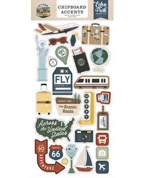 Echo Park It's Time To Travel Chipboard Accents (TTT494021)