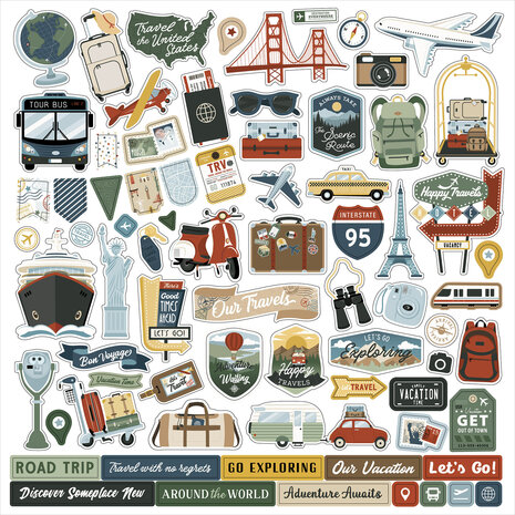Echo Park It's Time To Travel Element Sticker (TTT494014)