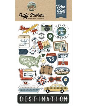 Echo Park It's Time To Travel Puffy Stickers (TTT494066)