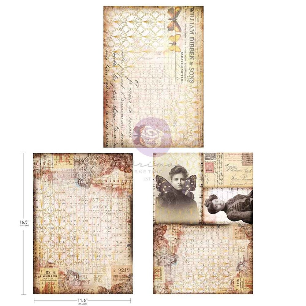 Finnabair A3 Decoupage Pack Southampton Butterflies (3pcs) (951764)