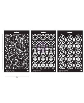 Finnabair Limited Edition Stencil Set Victorian Tiles (3pcs) (951726)