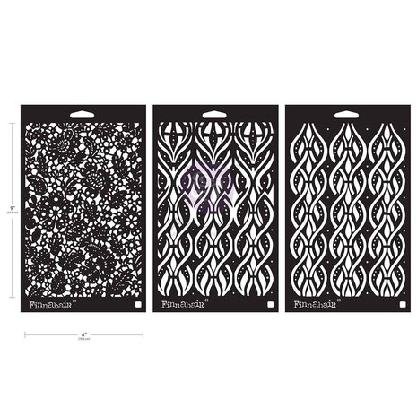 Finnabair Limited Edition Stencil Set Victorian Tiles (3pcs) (951726)