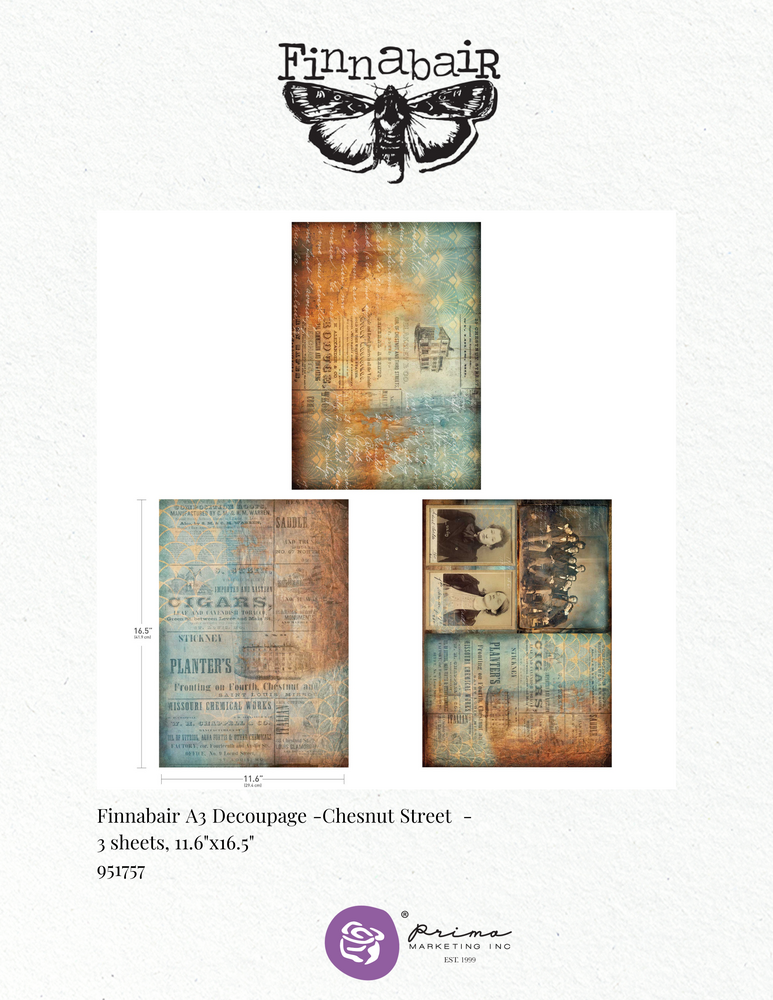 Finnabair A3 Decoupage Pack Chestnut Street (3pcs) (951757)