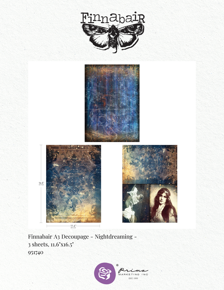 Finnabair A3 Decoupage Pack Nightdreaming (3pcs) (951740)