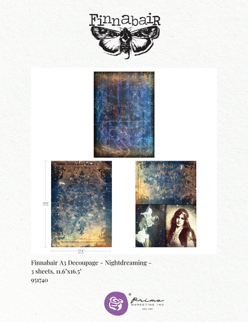 Finnabair A3 Decoupage Pack Nightdreaming (3pcs) (951740)