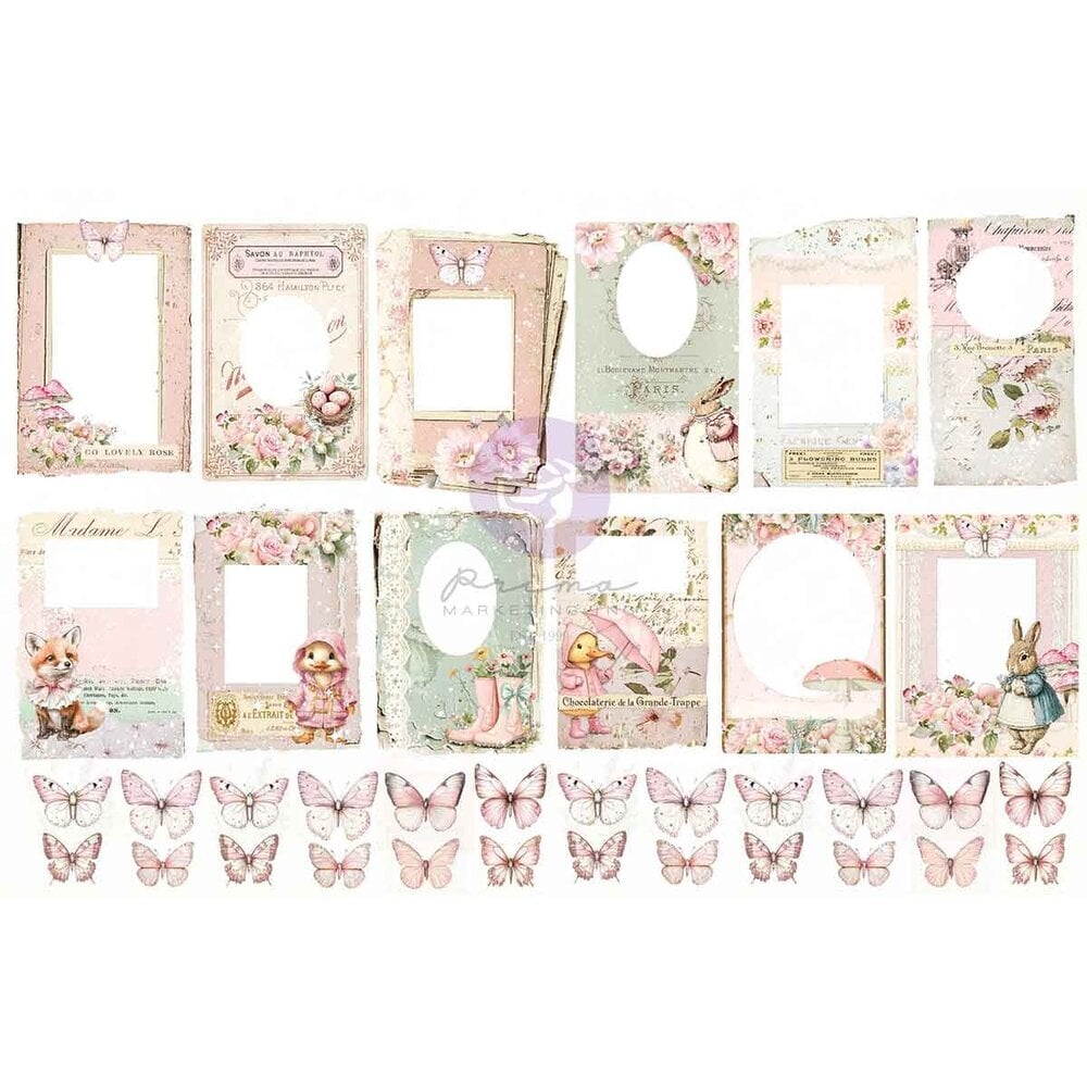 Prima Marketing Sweet Spring Ephemera Butterflies & Frames (72pcs) (982164)