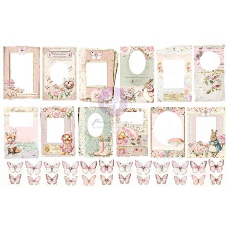 Prima Marketing Sweet Spring Ephemera Butterflies & Frames (72pcs) (982164)