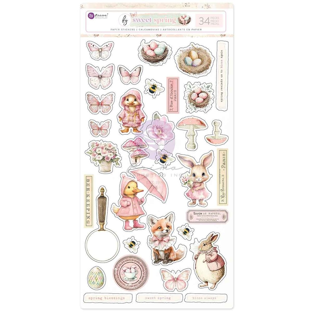 Prima Marketing Sweet Spring Sticker Sheet (34pcs) (982171) Prima Marketing Sweet Spring Sticker Sheet (34pcs) (982171)