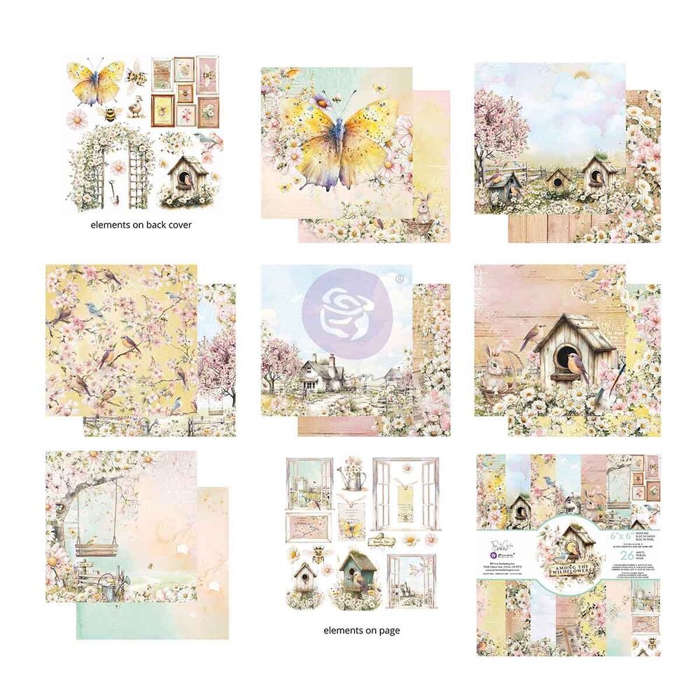 Prima Marketing Among the Wildflowers 6x6 Inch Paper Pad (682231) Prima Marketing Among the Wildflowers 6x6 Inch Paper Pad (682231)