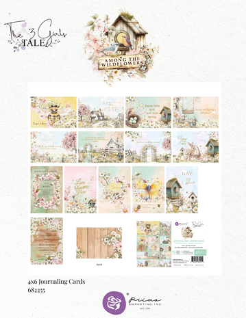 Prima Marketing Among the Wildflowers 4x6 Journaling Cards (682255)