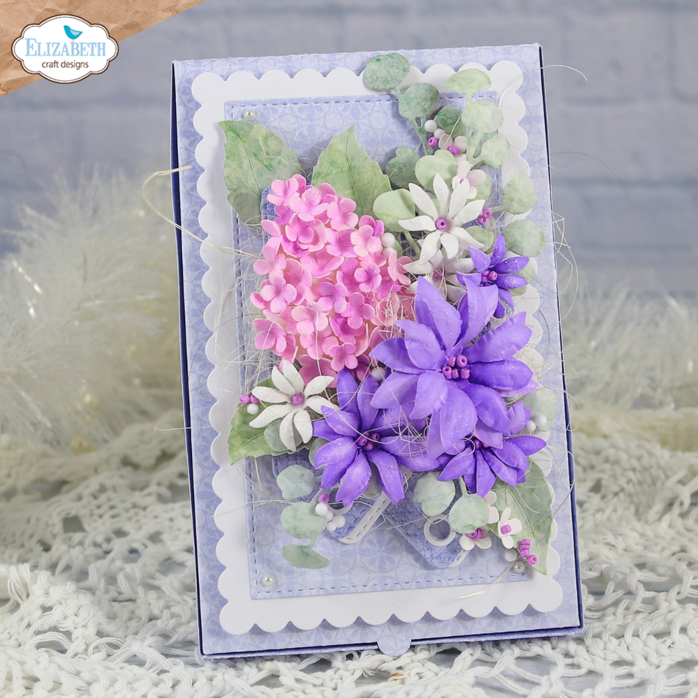 Elizabeth Craft Designs Beautiful Blooms Die Rectangle Gift Box by Paper Flowers (2351)