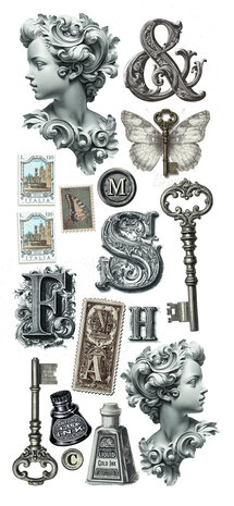 Ciao Bella Typographic Transparent Adhesive Sheets (5pcs) (CBI014) Ciao Bella Typographic Transparent Adhesive Sheets (5pcs) (CBI014)