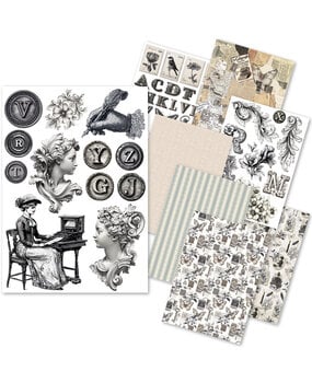 Ciao Bella Typographic A5 Rice Paper Mixed (8pcs) (CBRS037)