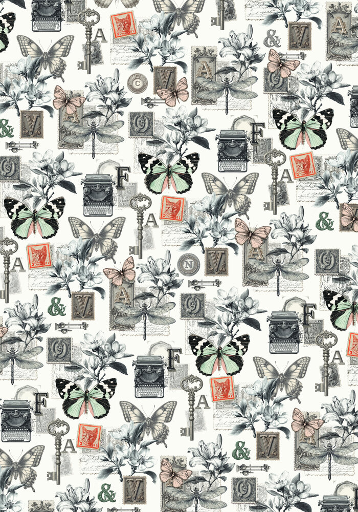 Ciao Bella Typographic A4 Deluxe Paper Pearl Copper & Vellum Dual Pack Mixed (6pcs) (CBX008)