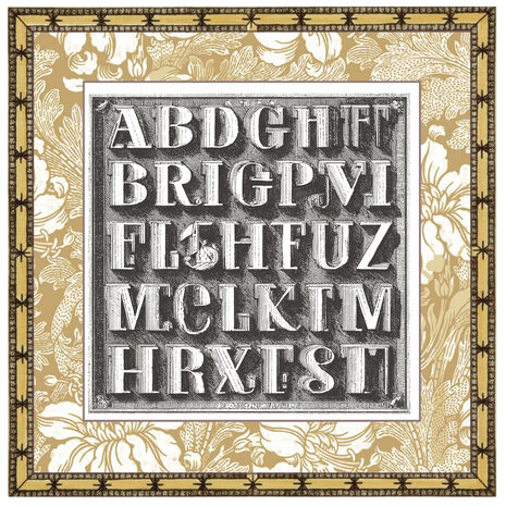 Ciao Bella Typographic 6x6 Inch Deluxe Paper Pearl Copper & Vellum Dual Pack Mixed (6pcs) (CBXQ008)