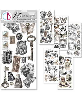 Ciao Bella Typographic Transparent Adhesive Sheets (5pcs) (CBI014)