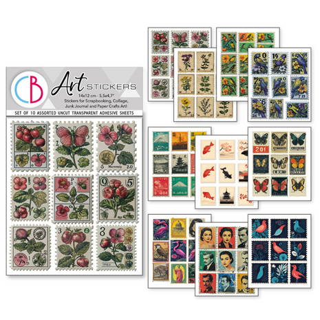 Ciao Bella Faraway Mail Mixed Media Stickers (10pcs) (MB009) Ciao Bella Faraway Mail Mixed Media Stickers (10pcs) (MB009)