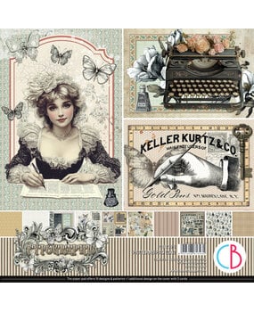 Ciao Bella Typographic 12x12 Inch Patterns Pad (8pcs) (CBT095)