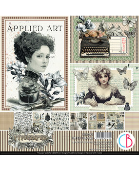 Ciao Bella Typographic 8x8 Inch Paper Pad (12pcs) (CBH095)