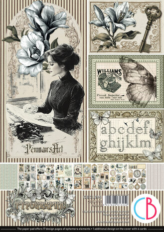 Ciao Bella Typographic A4 Creative Pad (9pcs) (CBCL095)