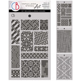 Ciao Bella Eastern Journey 5x8 Inch Stencil Mix Triple Layer Set (MSX012)