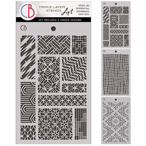 Ciao Bella Eastern Journey 5x8 Inch Stencil Mix Triple Layer Set (MSX012) Ciao Bella Eastern Journey 5x8 Inch Stencil Mix Triple Layer Set (MSX012)