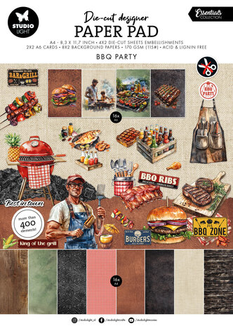 Studio Light BBQ Party A4 Essentials Die-Cut Paper Pad (SL-ES-DCPP437)