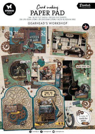 Studio Light Gearhead Workshop A4 Essentials Card Making Paper Pad (SL-ES-CMP26)