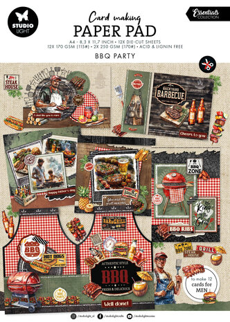 Studio Light BBQ Party A4 Essentials Card Making Paper Pad (SL-ES-CMP27)
